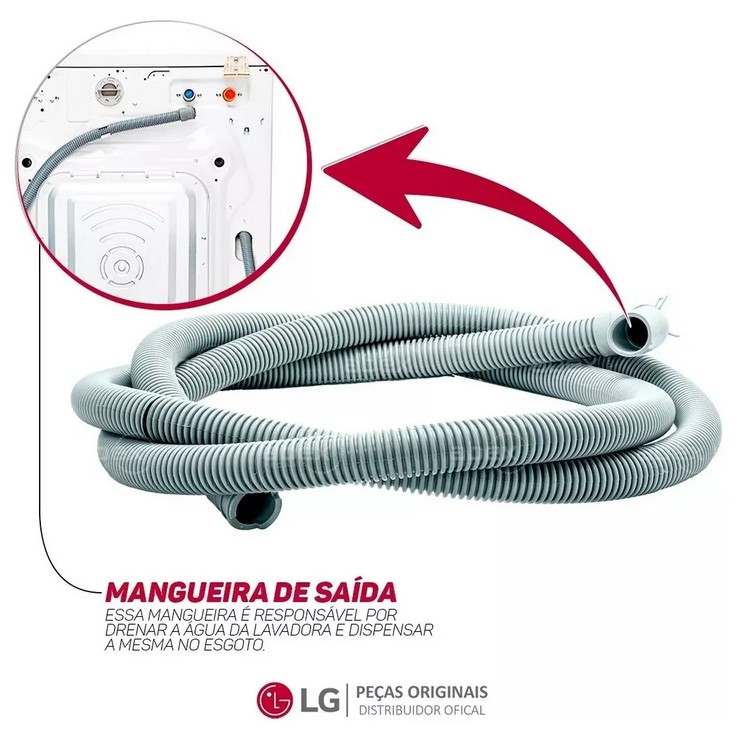 Mangueira de Saída da água (drenagem) par...